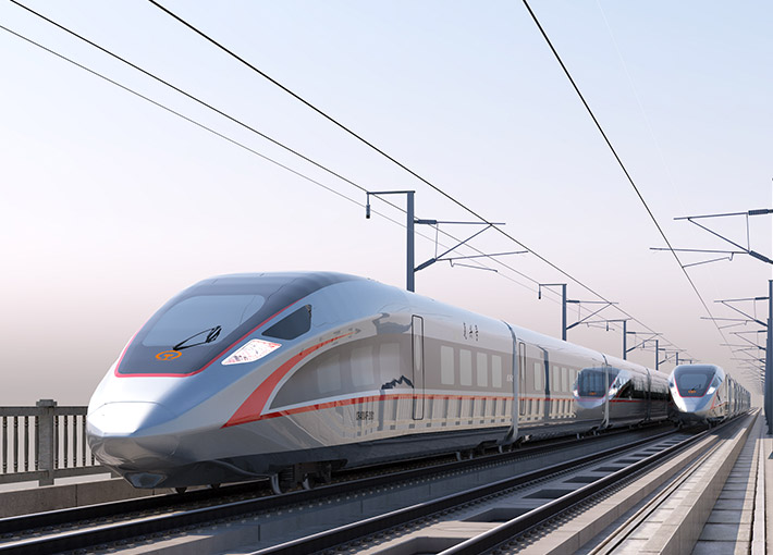 Stator und Rotorkern des Schienenverkehrsmotors